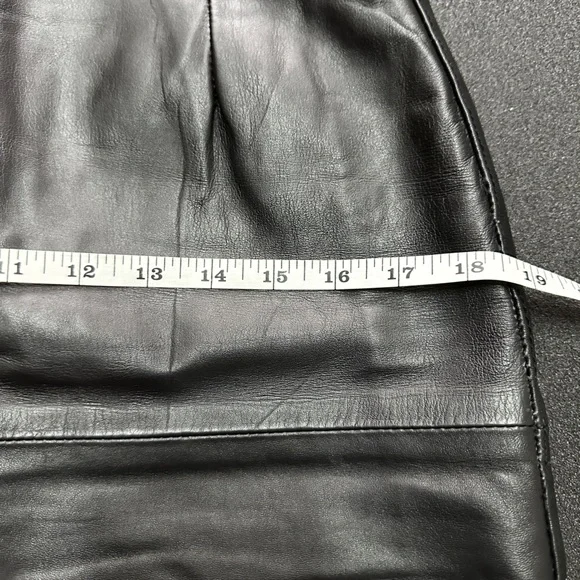 Chic Black genuine Leather Pencil Skirt size M/L Great condition - Picture 8 of 9